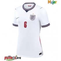 Camiseta Inglaterra Marc Guehi #6 Primera Equipación para mujer Mundial 2026 manga corta